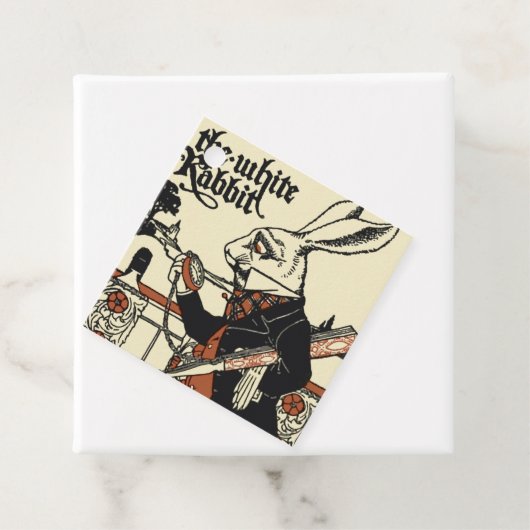 Étiquettes Cadeau Alice White Rabbit Classic Wonderland (En situation)
