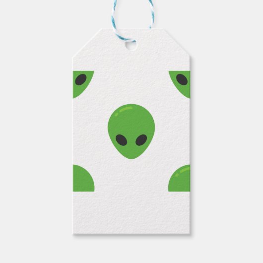 Étiquettes-cadeau aliens émoji (Devant)