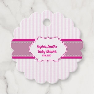 Étiquettes Cadeau Allez Baby Lets Go Party Pink and Black Doll