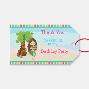Étiquettes-cadeau Aloha Brown coiffeuse