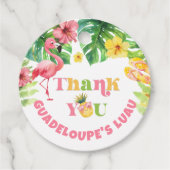 Étiquettes Cadeau Aloha fille été Tropical Luau fête d'anniversaire (Devant)