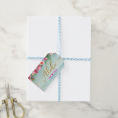 Étiquettes-cadeau ALOHA Gold Plage tropicale Hibiscus Floral Faveur (With Twine)