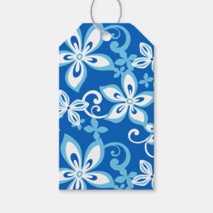 Étiquettes-cadeau ALOHA HAWAII (BLEU x 2) CADEAUX
