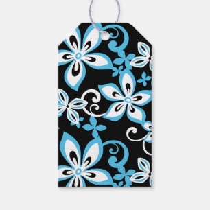 ÉTIQUETTES-CADEAU ALOHA HAWAII (NOIR/BLEU) CADEAUX
