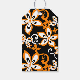 ÉTIQUETTES-CADEAU ALOHA HAWAII (NOIR/ORANGE) CADEAUX