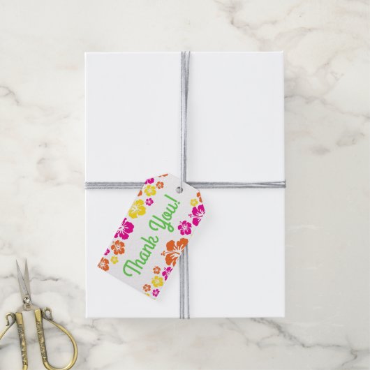 Étiquettes-cadeau Aloha Luau fête d'anniversaire (Avec de la ficelle)