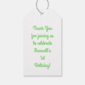 Étiquettes-cadeau Aloha Luau fête d'anniversaire (Dos)