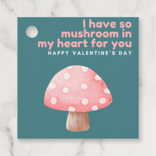 Étiquettes Cadeau Alors Champignons dans mon coeur Valentine Tag