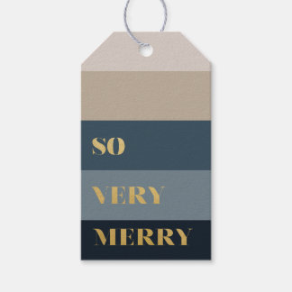 Étiquettes-cadeau Alors très joli bleu rayures Noël