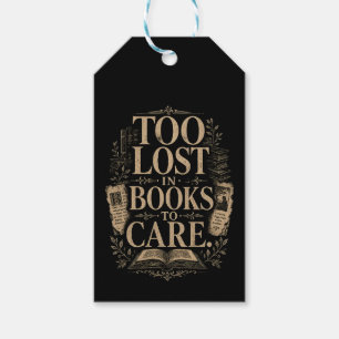 Étiquettes-cadeau Amateur d'academia sombre lecteur de livres vintag