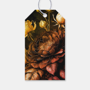 Étiquettes-cadeau Aménagement Incroyable Accent Rouille Fleurs Vinta