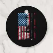 Étiquettes Cadeau American Flag Billiard Stick mignonne table jeu dr (Dos)