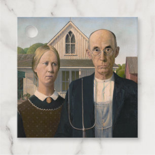 Étiquettes Cadeau American Gothic : Vie rurale pauvre paysan