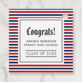 Étiquettes Cadeau American Summer Beach Graduation (Dos)