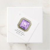 Étiquettes Cadeau Amethyst février Birthstone (En situation)