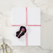 Étiquettes-cadeau Améthyste de février pierre de naissance monogramm (Avec de la ficelle)