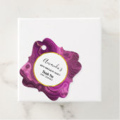 Étiquettes Cadeau Améthyste Violet Et Merci D'Agate Abstrait Or (En situation)