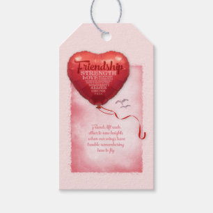 Étiquettes-cadeau Ami coeur ballon