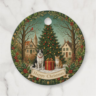 Étiquettes Cadeau Amis de la Place Festive