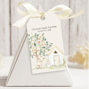 Étiquettes-cadeau Amis de prairie d'animaux de ferme Baby Shower