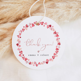 Étiquettes Cadeau AMORE Petit Ami Baby shower Saint Valentin