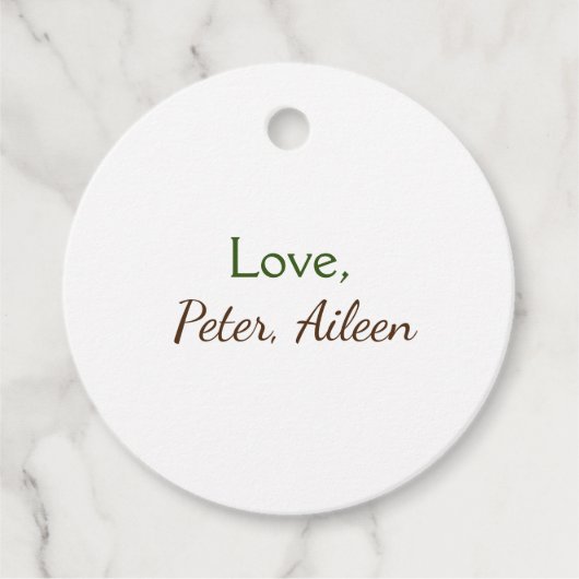 Étiquettes Cadeau amour ajouter un nom simple texte modifiable minim (Devant)