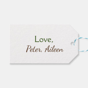 Étiquettes-cadeau amour ajouter un nom simple texte modifiable minim