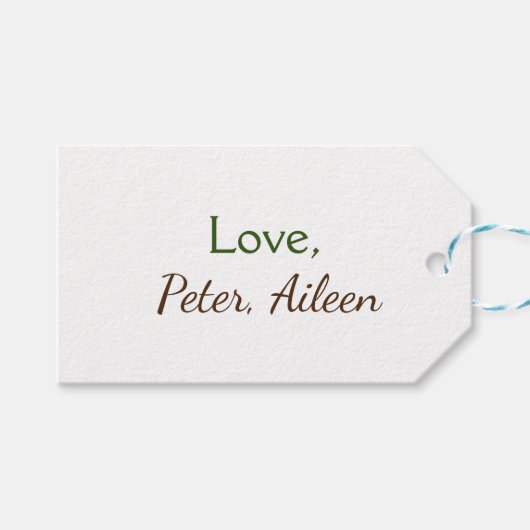 Étiquettes-cadeau amour ajouter un nom simple texte modifiable minim (Devant (Horizontal))