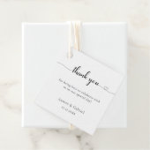 Étiquettes Cadeau Amour Coeur Moderne Élégant Mariage noir et blanc (En situation)