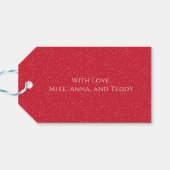 Étiquettes-cadeau Amour de l'écriture calligraphique moderne de Noël (Dos Horizontal)