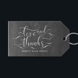 Étiquettes-cadeau Amour et Merci Elegant Mariage Chalkboard<br><div class="desc">Love and Thanks - Wedding Favor Tags</div>
