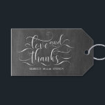 Étiquettes-cadeau Amour et Merci Elegant Mariage Chalkboard<br><div class="desc">Love and Thanks - Wedding Favor Tags</div>
