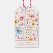 Étiquettes-cadeau Amour et Merci Fleur sauvage Mariage Merci (Dos)