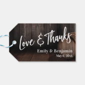 Étiquettes-cadeau Amour & Merci Décontracté écriture manuscrite Bari (Dos Horizontal)