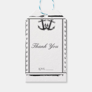 Étiquettes-cadeau Amour Naudical Ancres Mariage Plage Fête de Mariée