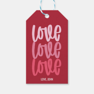 Étiquettes-cadeau Amour personnalisé Amour Amour Saint Valentin