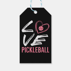 Étiquettes-cadeau Amour Pickleball Cœur Pickle Ball Femmes Filles En