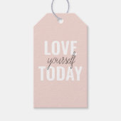 Étiquettes-cadeau Amour Positif Vous-Même Aujourd'Hui Citation Paste (Devant)
