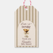 Étiquettes-cadeau Amour qui couve Martini Espresso au Bridal Shower  (Devant)