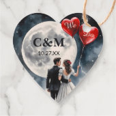 Étiquettes Cadeau Amour romantique sur Cloud Neuf Mariage Fairytale (Dos)