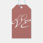 Étiquettes-cadeau Amour Rose Or Couleur Calligraphie Script (Dos)