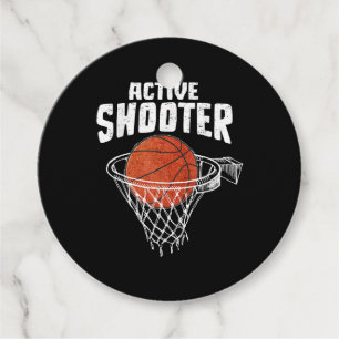 Étiquettes Cadeau Amoureux de basket-ball tireur actif Hommes Femmes