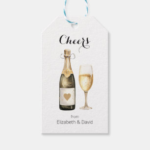 Étiquettes-cadeau Amoureux de Champagne Prosecco À votre santé 
