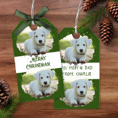 Étiquettes-cadeau Amoureux de les chiens mignons Motif photo personn