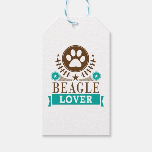 Étiquettes-cadeau Amoureux des chiens beagle (Devant)