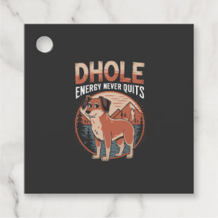 Étiquettes Cadeau Amoureux du Dhole Faune Canidé Chien Sauvage Asiat