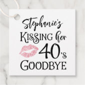 Étiquettes Cadeau Amusant Anniversaire Embrasser Une Décennie Adieu  (Devant)