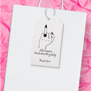 Étiquettes-cadeau Amusant moderne Bachelorette Fête de mariée