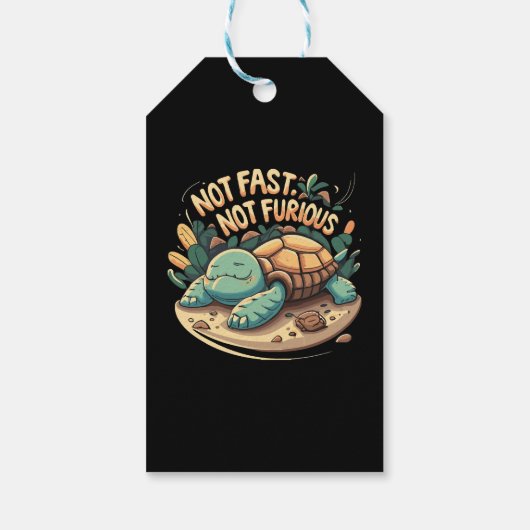 Étiquettes-cadeau Amusant Pas Rapide Pas Furieux (Dos)