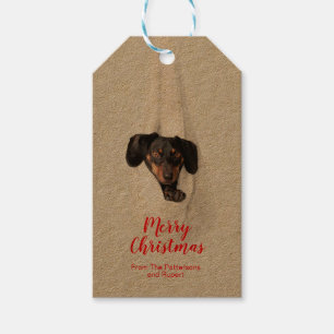 Étiquettes-cadeau Amusants Animaux de famille Chien de marionnette d